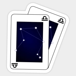 Libra Zodiac Sign Card Sticker